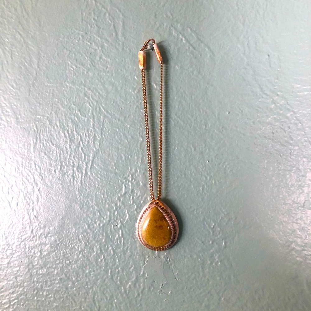 SOLD - ADINA MILLS GREEN OPAL AND GOLD CHAIN STATEMENT NECKLACE - One of a Kind